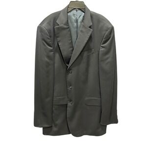 Stafford Mens 44L Black Wool Blend Blazer Sport Coat‎ Business Formal